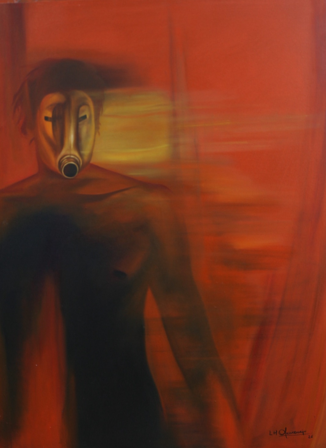Not yet gone — Oil on canvas by LH Olanrewaju