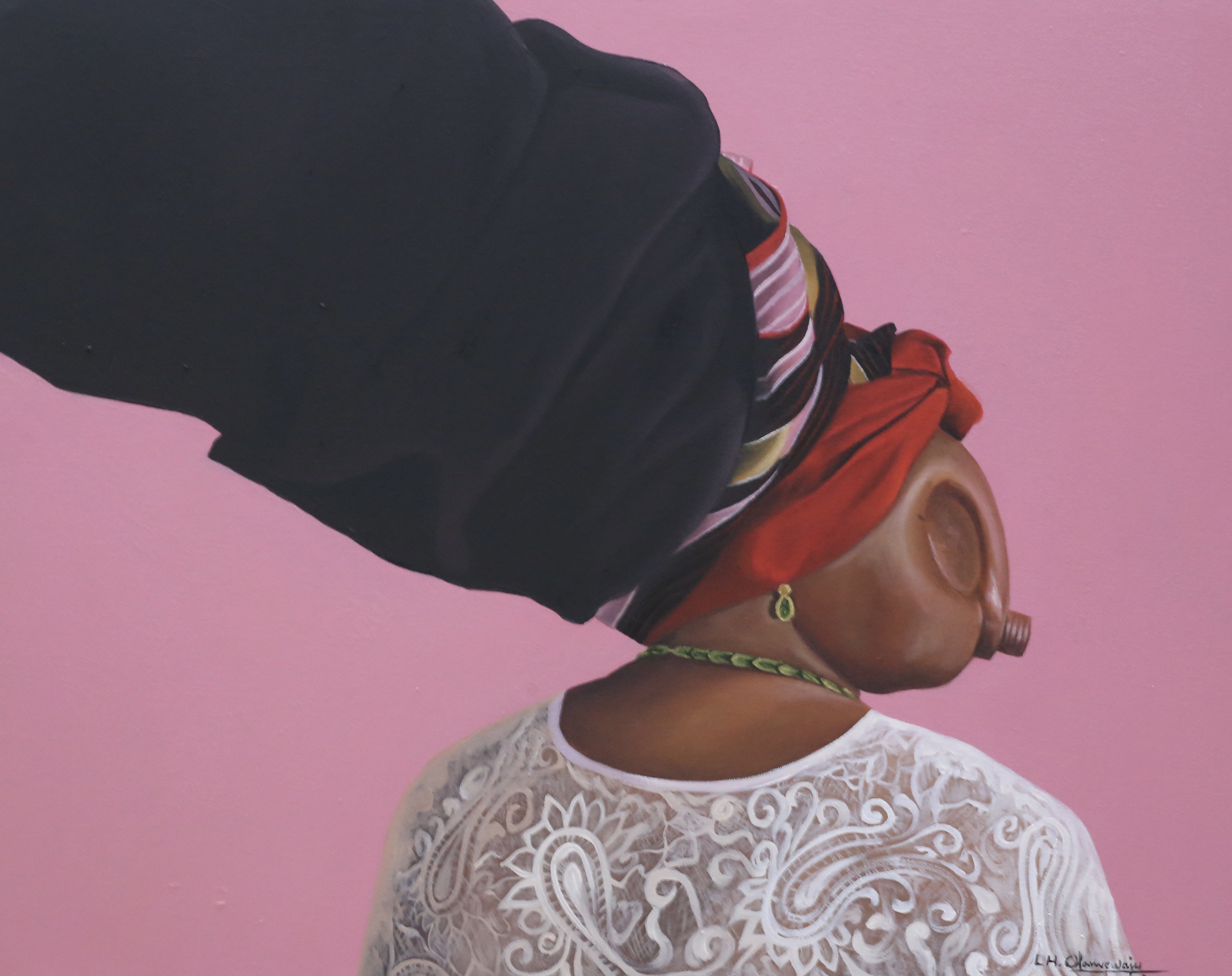 Untitled — Oil on canvas by LH Olanrewaju