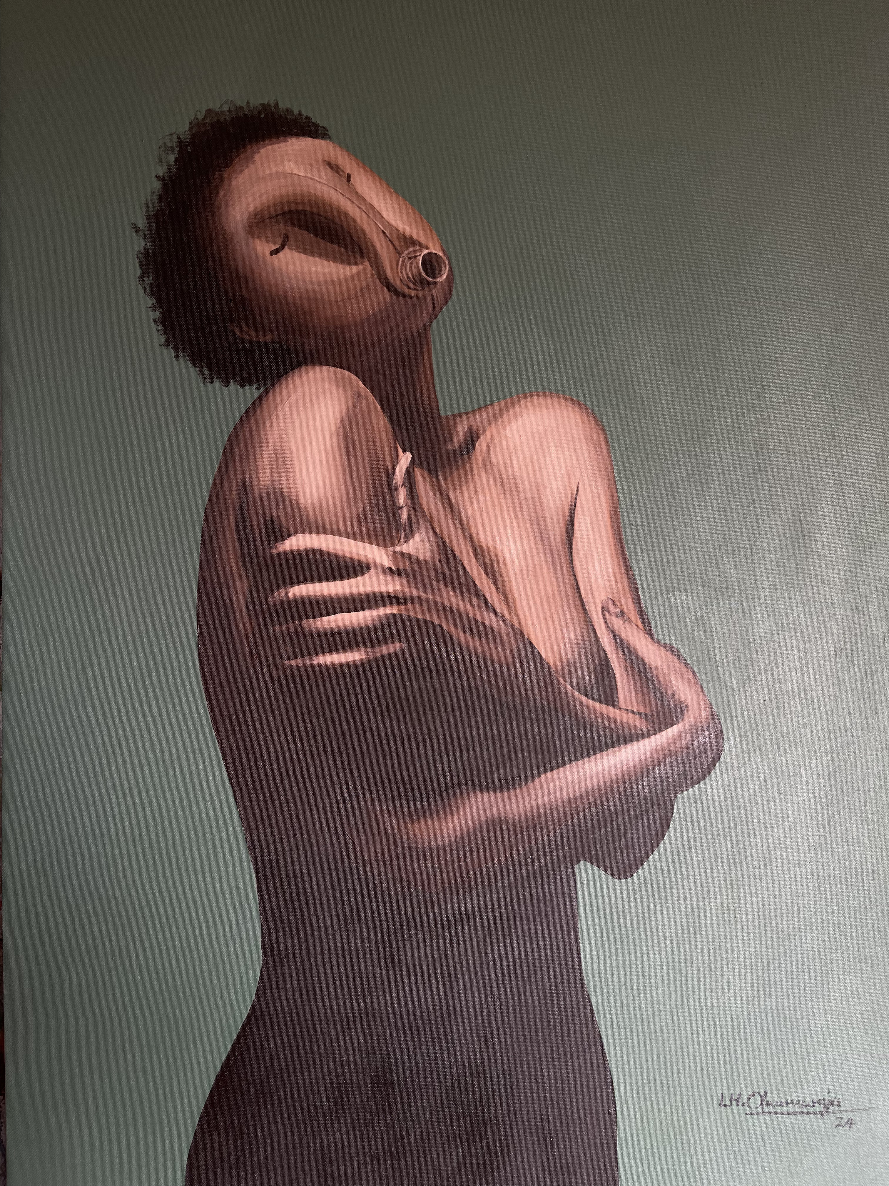 Untitled — Acrylic of tafetta by LH Olanrewaju