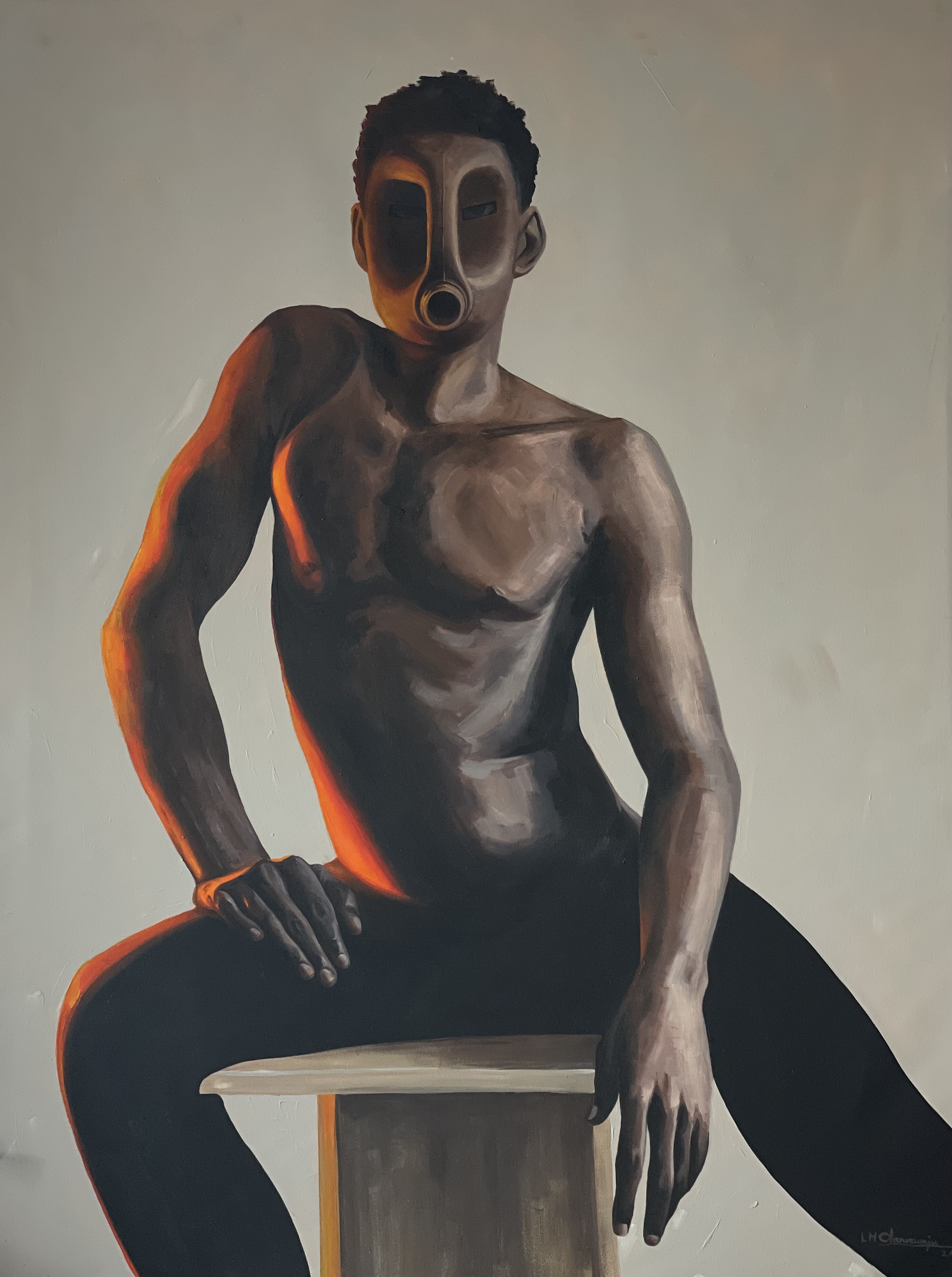 Inner strength — Oil on canvas by LH Olanrewaju