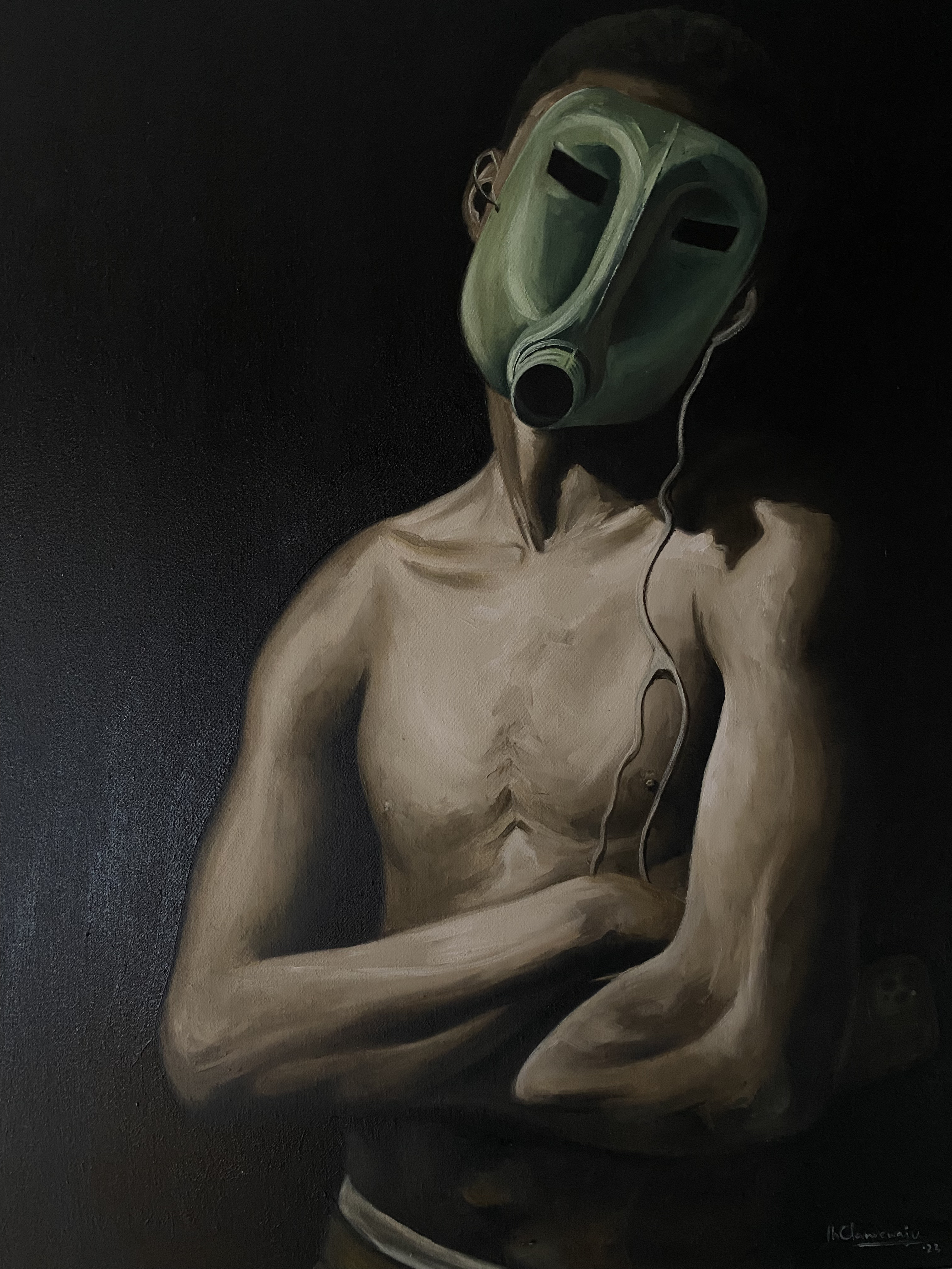 Untitled — Oil on canvas by LH Olanrewaju