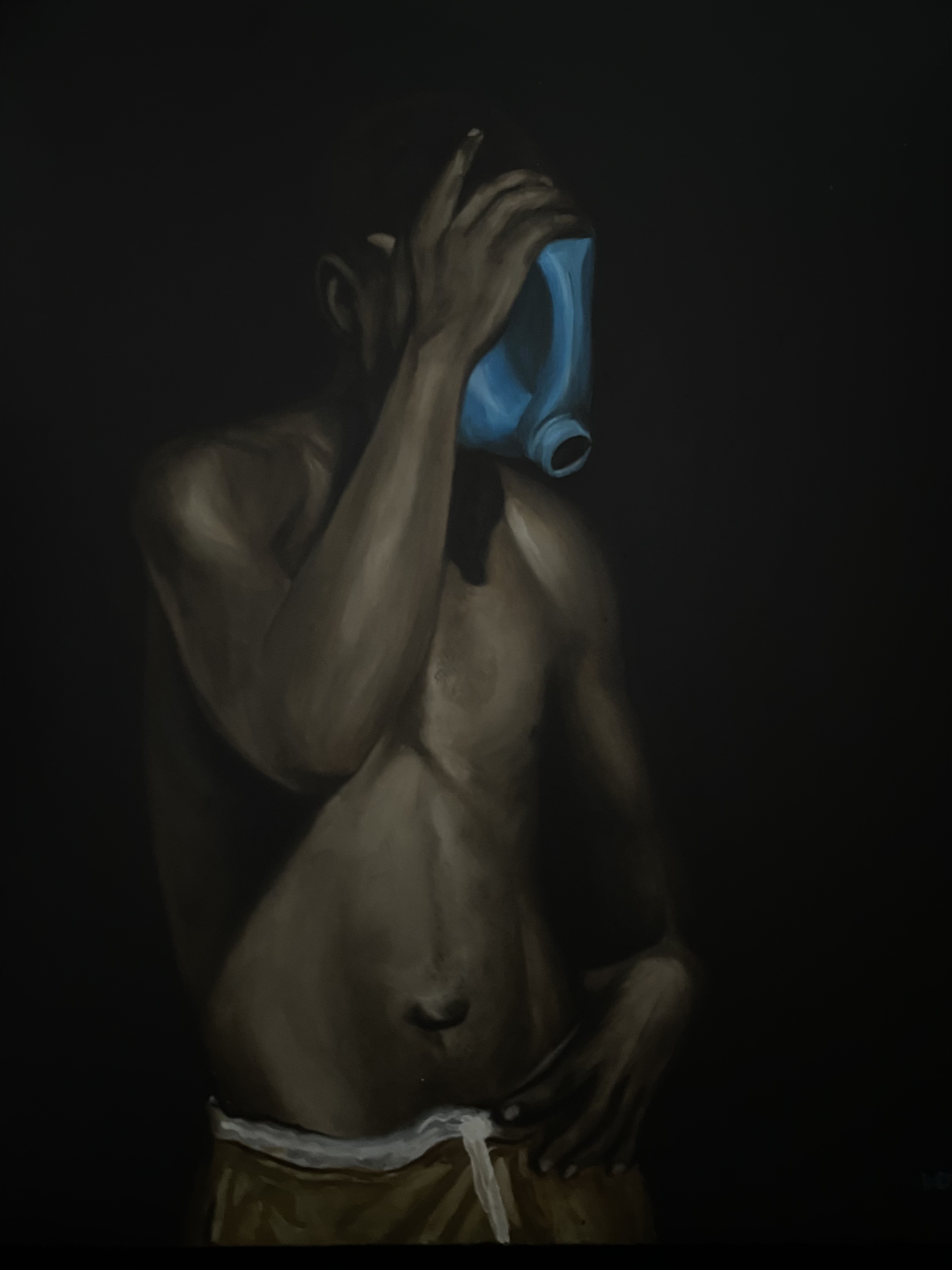 Untitled — Oil on canvas by LH Olanrewaju