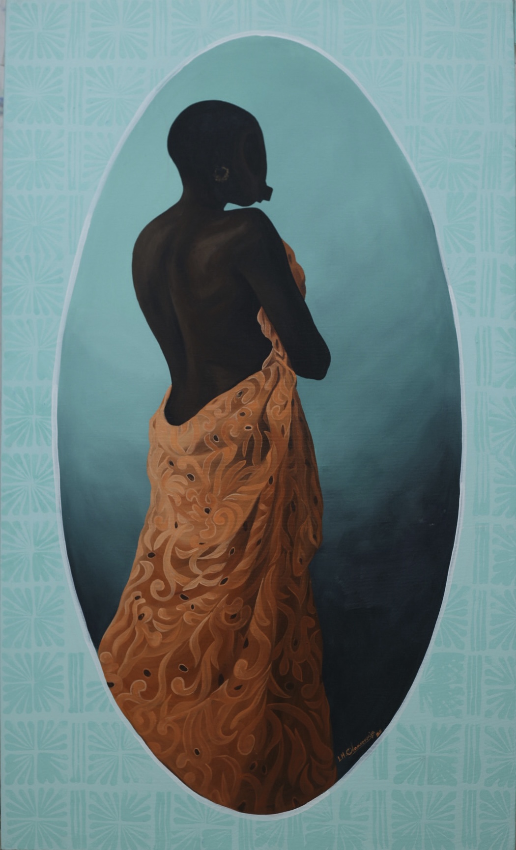 Untitled — Mixed media on canvas by LH Olanrewaju