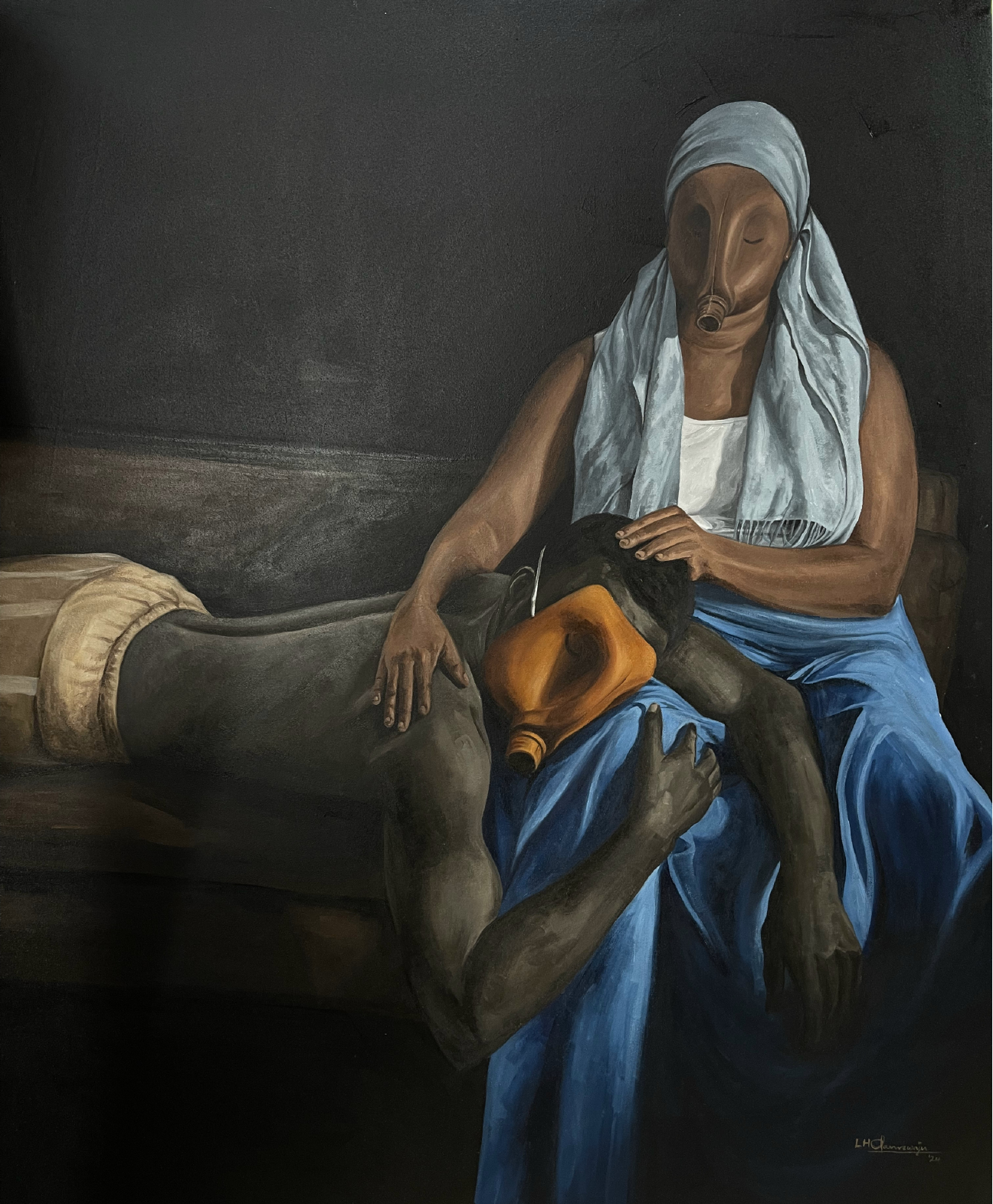 Ties That Bind II — Acylic On Canvas by LH Olanrewaju
