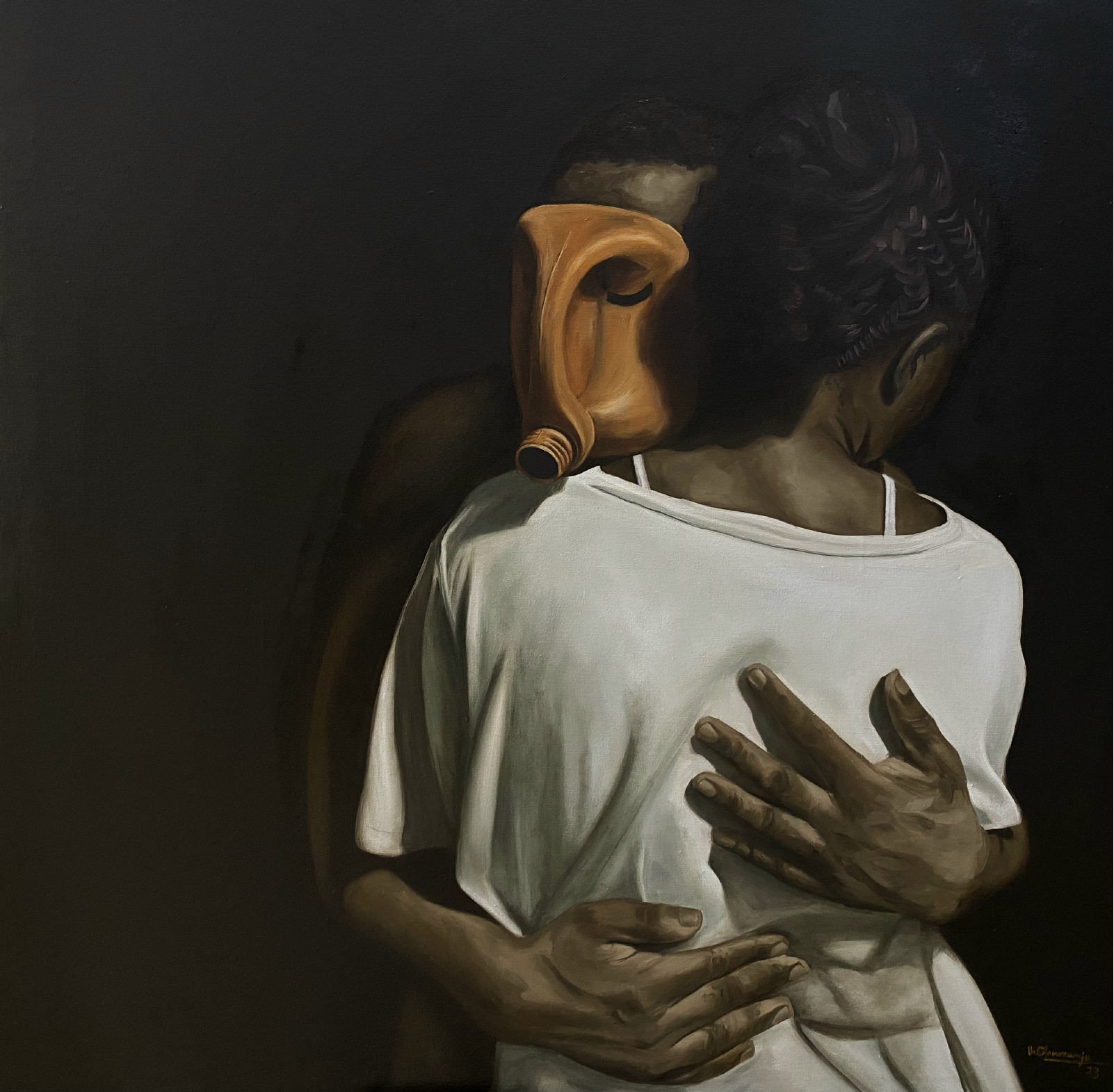 Solace I — Oil on canvas by LH Olanrewaju