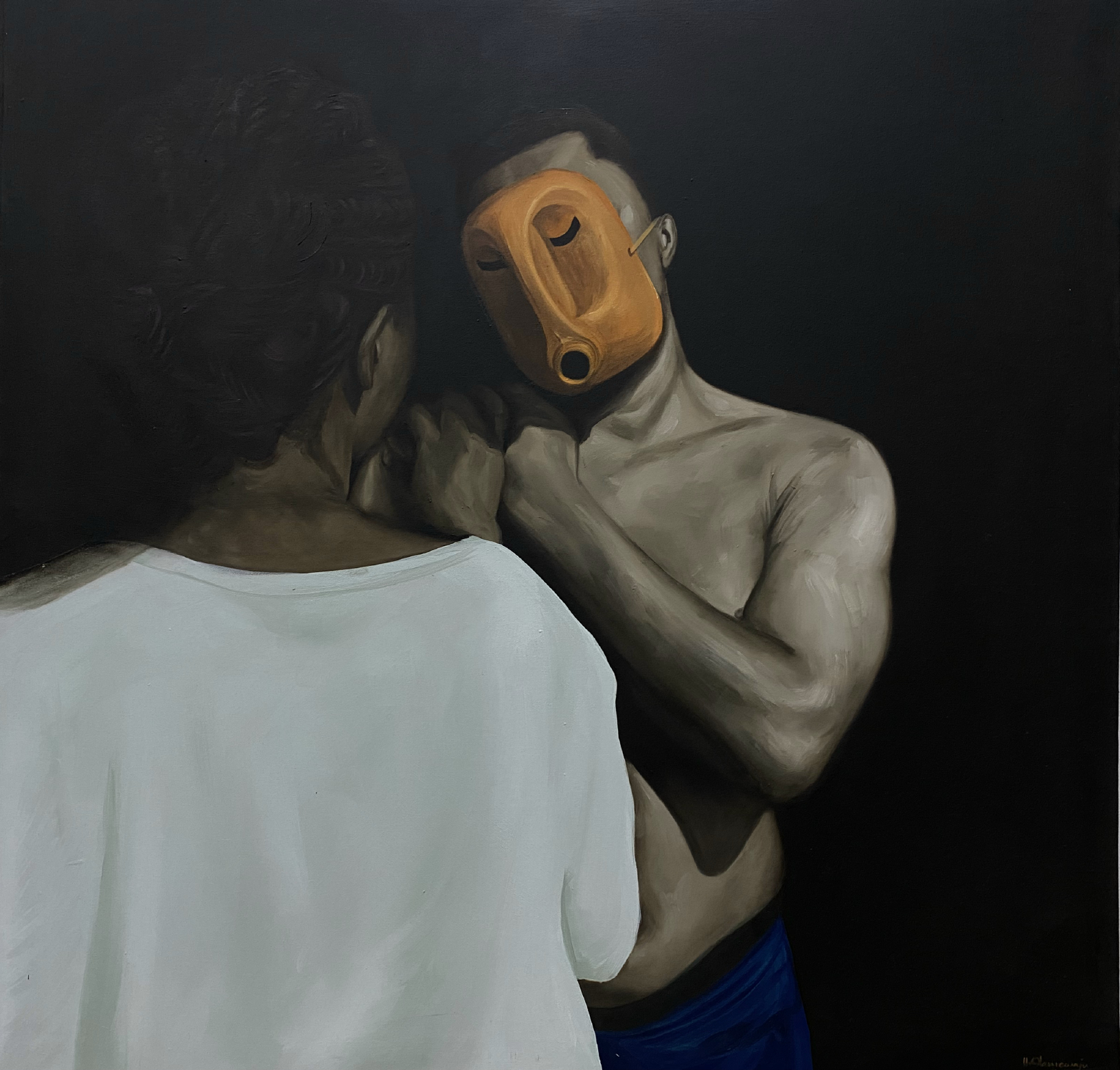 Solace II — Oil on canvas by LH Olanrewaju
